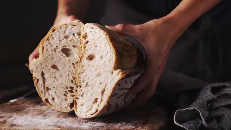 Fresh sourdough bread from local baker
